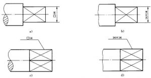 图28 正方形结构的尺寸注法