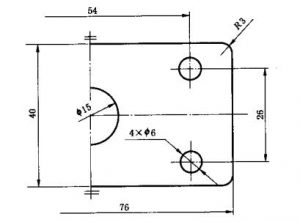 图 14 对称机件的尺寸线只画一个箭头的注法 (一 )