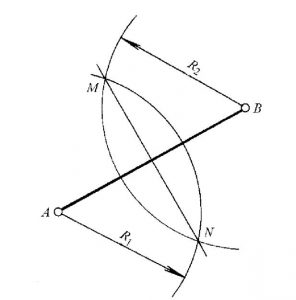 图1-作直线的垂直平分线