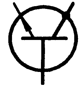 集电极接管壳三极管（NPN）图形符号