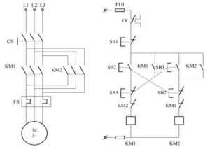 图1三相笼型异步电动机的正、反转控制线路图